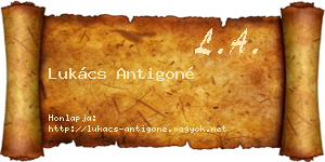 Lukács Antigoné névjegykártya
